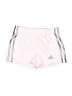 Adidas 100% Polyester Stripes Silver Athletic Shorts Size 5 - photo 1