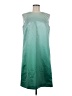 Escada 100% Polyester Color Block Teal Cocktail Dress Size EU 40 / US 10 - photo 1