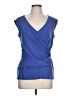 Ann Taylor Blue Sleeveless Blouse Size L - photo 1