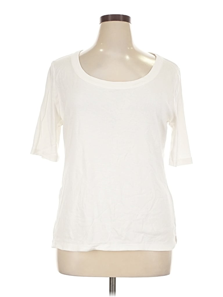 Pre-owned Talbots 3/4 Sleeve T-shirt In Ivory