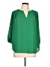 Pleione 100% Polyester Green 3/4 Sleeve Blouse Size L - photo 1