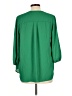 Pleione 100% Polyester Green 3/4 Sleeve Blouse Size L - photo 2
