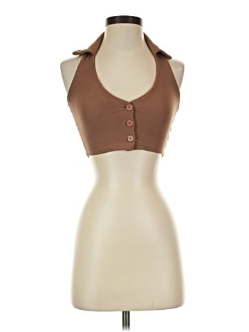 Fashion Nova Sleeveless Button-Down Shirt (view 1)