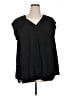 DR2 100% Polyester Black Short Sleeve Blouse Size 1X - photo 1