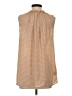Ann Taylor 100% Polyester Tan Sleeveless Blouse Size S - photo 2
