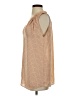 Ann Taylor 100% Polyester Tan Sleeveless Blouse Size S - photo 5