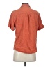 Target 100% Cotton Houndstooth Orange Short Sleeve Button-Down Shirt Size S - photo 2