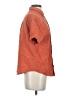 Target 100% Cotton Houndstooth Orange Short Sleeve Button-Down Shirt Size S - photo 4