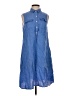 J. McLaughlin Solid Blue Casual Dress Size S - photo 1