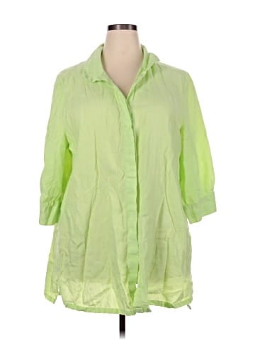Foxcroft 3/4 Sleeve Button-Down Shirt (view 1)