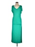 Venus Solid Green Casual Dress Size L - photo 1