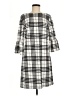 violet b. Plaid Ivory Casual Dress Size M - photo 1