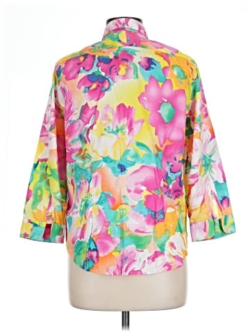 Lauren by Ralph Lauren 3/4 Sleeve Button-Down Shirt (view 2)