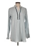 Ann Taylor 100% Polyester Gray Long Sleeve Blouse Size XS - photo 1