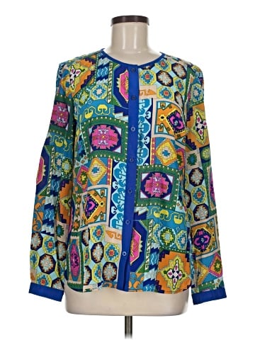 Trina Turk Long Sleeve Silk Top (view 1)