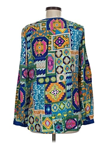 Trina Turk Long Sleeve Silk Top (view 2)