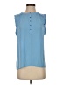 Ann Taylor LOFT 100% Polyester Blue Sleeveless Blouse Size S - photo 1