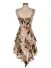 Parker 100% Polyester Floral Tan Cocktail Dress Size XS - photo 2