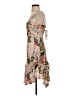Parker 100% Polyester Floral Tan Cocktail Dress Size XS - photo 5