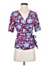 Ann Taylor LOFT 100% Viscose Blue Short Sleeve Blouse Size S - photo 1