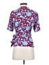 Ann Taylor LOFT 100% Viscose Blue Short Sleeve Blouse Size S - photo 2