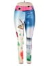 Unbranded 100% Polyester Graphic Blue Leggings Size XXL - photo 1