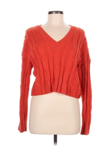 Madewell Cable-Knit V-Neck Crop Sweater (view 1)