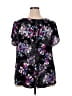 Torrid 100% Polyester Black Short Sleeve Blouse Size 2X Plus (2) - photo 2