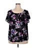 Torrid 100% Polyester Black Short Sleeve Blouse Size 2X Plus (2) - photo 1