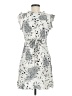 Papillon 100% Viscose Print Ivory Cocktail Dress Size M - photo 2