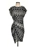 Thakoon 100% Silk Graphic Silver Cocktail Dress Size 4 - photo 1