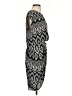 Thakoon 100% Silk Graphic Silver Cocktail Dress Size 4 - photo 4