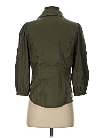 White House Black Market 3/4 Sleeve Button-Down Shirt (view 2)