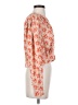 Joie 100% Viscose Floral Orange Long Sleeve Blouse Size S - photo 4