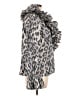 St. John 100% Polyester Animal Print Silver Long Sleeve Blouse Size 12 - photo 4