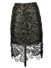 Sans Souci 100% Polyester Paisley Black Formal Skirt Size S - photo 1