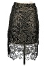 Sans Souci 100% Polyester Paisley Black Formal Skirt Size S - photo 2