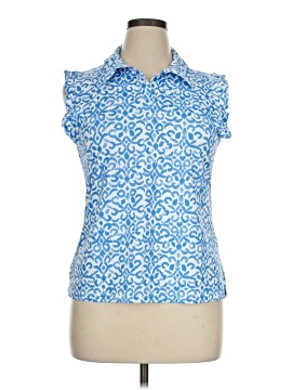 X By Gottex Sleeveless Button Down Shirt