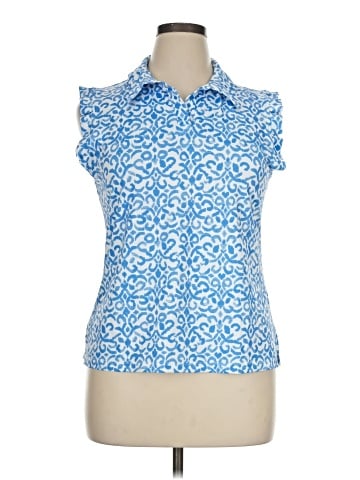 X by Gottex Sleeveless Button-Down Shirt (view 1)