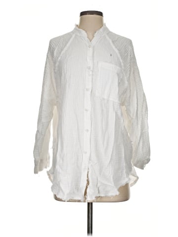 Aerie 3/4 Sleeve Button-Down Shirt (view 1)