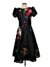 eShakti 100% Polyester Floral Black Casual Dress Size M (estimated) - photo 2
