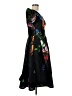 eShakti 100% Polyester Floral Black Casual Dress Size M (estimated) - photo 4
