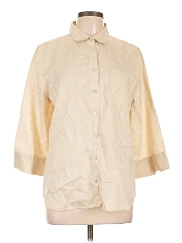 Chico's 3/4 Sleeve Button-Down Shirt (view 1)
