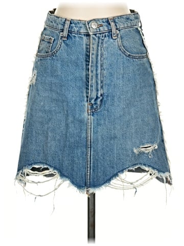 Zara Denim Skirt (view 1)