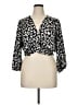 Primark 100% Polyester Animal Print Black 3/4 Sleeve Blouse Size 14 - photo 1