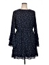 Q&A 100% Polyester Polka Dots Blue Casual Dress Size XL - photo 1