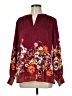 JM Collection 100% Polyester Burgundy Long Sleeve Blouse Size M - photo 1