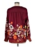 JM Collection 100% Polyester Burgundy Long Sleeve Blouse Size M - photo 2
