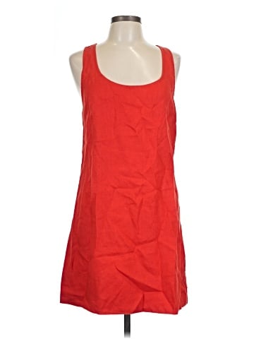 Madewell Cross-Back A-Line Mini Dress in Linen (view 1)