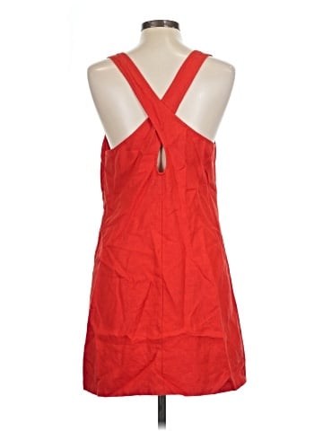 Madewell Cross-Back A-Line Mini Dress in Linen (view 2)